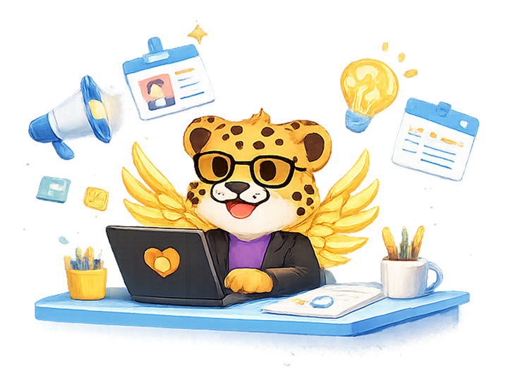 WizeMoves HR mascot at work